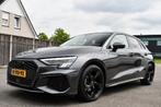 Audi A3 Sportback 30 TFSI S Edition 2022 Incl BTW | Black Op, 65 €/maand, Gebruikt, Euro 6, Leder en Stof