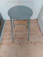 Industriele stalen metalen krukje 62 cm hoog grijs van kleur, Ophalen, Zo goed als nieuw, IJzer