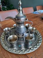 Koffieset met Dienblad en 6 Kopjes, Ophalen, Koper