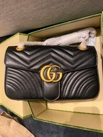 Gucci Medium Schouder Tas Zwart GG, Ophalen of Verzenden, Nieuw, Zwart, Schoudertasje
