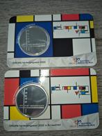 Piet mondrian vijfje bu en unc in coincard, Ophalen of Verzenden, Koningin Beatrix, Euro's