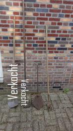 Antiek tuin handgereedschep waaronder kuilspade, Ophalen of Verzenden