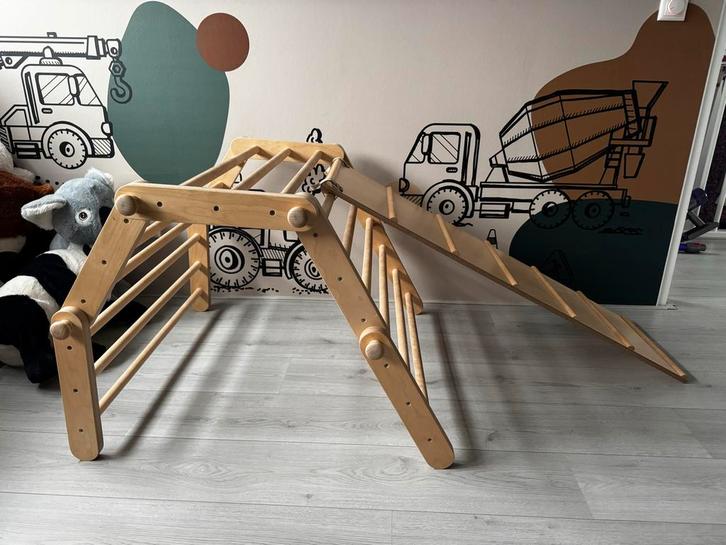 Ette Tete Fipitri Pikler Klimrek met Glijbaan, Kinderen en Baby's, Speelgoed | Houten speelgoed, Zo goed als nieuw, Ophalen