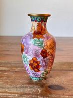Vaas - Chinese cloisonné - kleurrijk, Antiek en Kunst, Antiek | Koper en Brons, Ophalen of Verzenden, Brons
