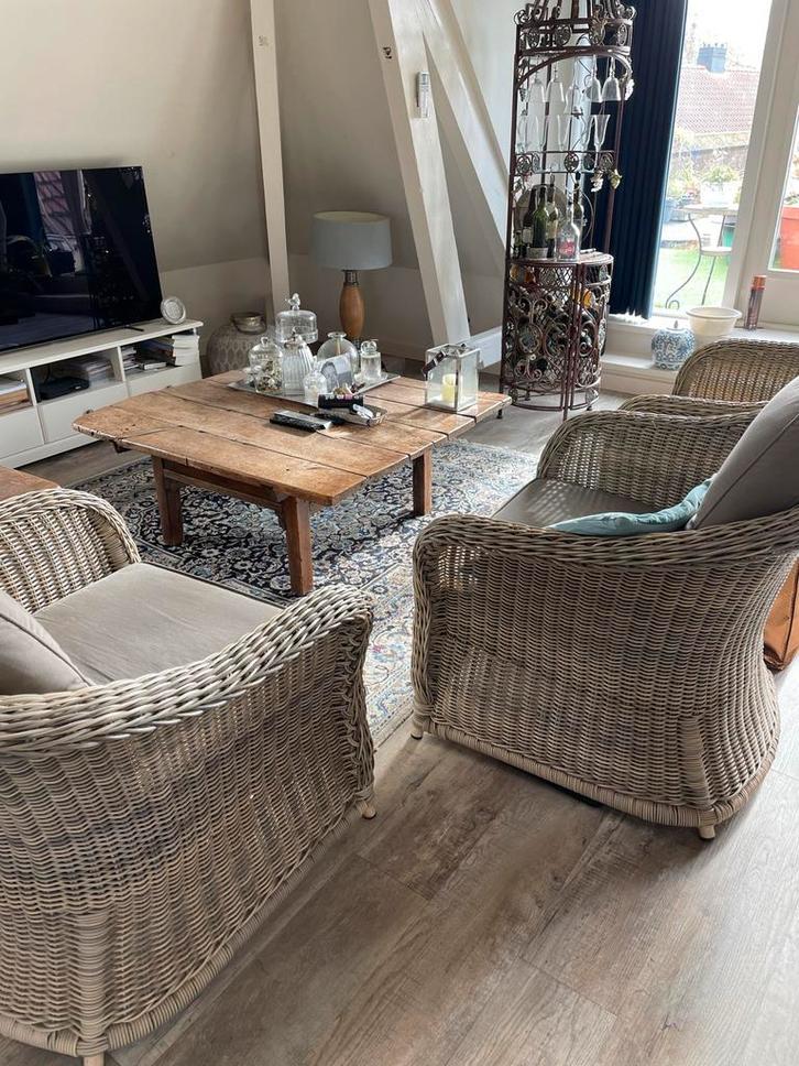 4 Appelboom rieten stoelen - perfecte staat!, Huis en Inrichting, Stoelen, Zo goed als nieuw, Ophalen of Verzenden