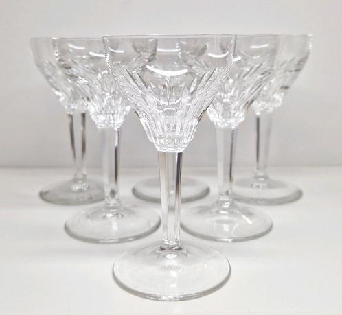 Glasfabriek Leerdam kristal 6 Rubato bitterglazen, 1952, Antiek en Kunst, Antiek | Glas en Kristal, Ophalen of Verzenden
