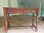 Antieke houten sidetable met 2 lades Klassiek en Stijlvol, Gebruikt, 100 tot 150 cm, Ophalen of Verzenden, 25 tot 50 cm