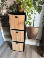 Leuk en pratisch opbergkastje met 3 “rotan” manden, Huis en Inrichting, Kasten | Overige, Ophalen