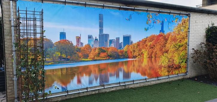 Tuinposter XXL Central Park autumn New York, Tuin en Terras, Overige Tuin en Terras, Zo goed als nieuw, Ophalen of Verzenden