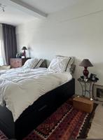 bed met matras en lades  - unieek -2m x 2m, Huis en Inrichting, Ophalen, Bruin, Tweepersoons, Zo goed als nieuw