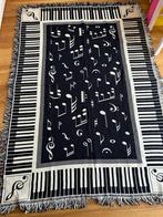 Classy kleed geweven muzieknoten piano toetsen 120x170, 100 tot 150 cm, 150 tot 200 cm, Rechthoekig, Ophalen of Verzenden