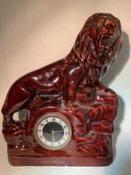 Vintage West-Germany Schouw - Leeuwen keramiek -opwinder, Antiek en Kunst, Antiek | Klokken, Ophalen of Verzenden