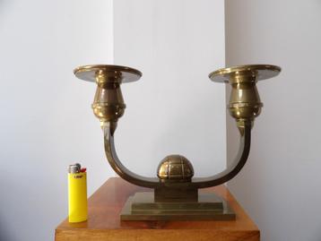Art Deco zeer grote Kandelaar, Messing/Brons beschikbaar voor biedingen