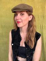 Vintage flatcap / franse pet / khaki / groen / bruin / 55 /, Kleding | Dames, Hoeden en Petten, Albert Cuypstr 168a, 55 cm (S, 6⅞ inch) of minder