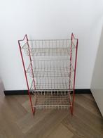 vintage pilastro opberg /presentatie rekje wit/rood 75x39x23, Antiek en Kunst, Ophalen