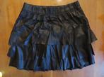 VERO MODA Leuke PU Leren Zwarte Gelaagde Korte Rok M 38, Maat 38/40 (M), Vero Moda, Zwart, Ophalen of Verzenden