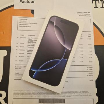 Iphone 16 Pro 128GB Black Tit. - NEW + Factuur beschikbaar voor biedingen