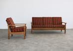 brutalist bank | vintage sofa | jaren 60 | eiken, Hout, Gebruikt, ., 150 tot 200 cm