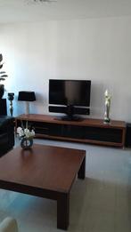 Mooie TV kast met zwarte fronten z.g.a.n., Ophalen, Minder dan 100 cm, 25 tot 50 cm, Glas
