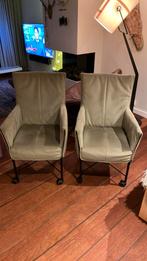 6 x vd Berg Chaplin 6x Groen stof èn 6x Bruin Lederen hoezen, Huis en Inrichting, Fauteuils, Stof, Gerard vd Berg, Minder dan 75 cm