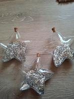 Riviera maison 3 glazen sterren met zilverglitter, Ophalen of Verzenden