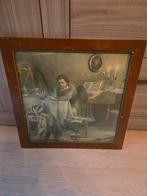 Schilderij met glasplaat, Antiek en Kunst, Kunst | Schilderijen | Klassiek, Ophalen of Verzenden