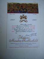 Origineel Chateau Mouton Rothschild Wijn Etiket 1968, Frankrijk, Nieuw, Ophalen of Verzenden, Rode wijn