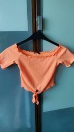Oranje Bershka crop top s, Oranje, Zo goed als nieuw, Korte mouw, Maat 36 (S)