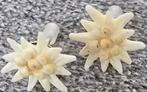Trachten oorbellen Edelweiss voor Oktoberfeest, Ophalen of Verzenden, Nieuw, Overige materialen, Knopjes of Stekers