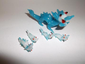 Vintage Glas Draakjes Beelden, Jaren 80 beschikbaar voor biedingen
