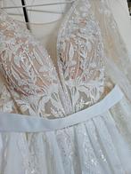 Charmante trouwjurk, Kleding | Dames, Trouwkleding en Trouwaccessoires, Ophalen of Verzenden, Zo goed als nieuw, Wit, Trouwjurk
