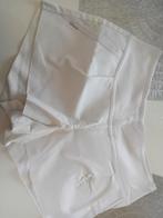 Witte, elastische shorts met leer, maat M, Maat 38/40 (M), Kort, Wit, Ophalen of Verzenden