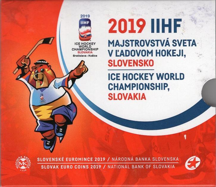 BU set Slowakije 2019 - 1 ct t/m 2 euro - Blister IJshockey, Postzegels en Munten, Munten | Europa | Euromunten, Setje, Overige waardes