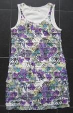 Lavand stroken jurk in paars met groen blauw bloemen M, Maat 38/40 (M), Lavand, Paars, Ophalen of Verzenden