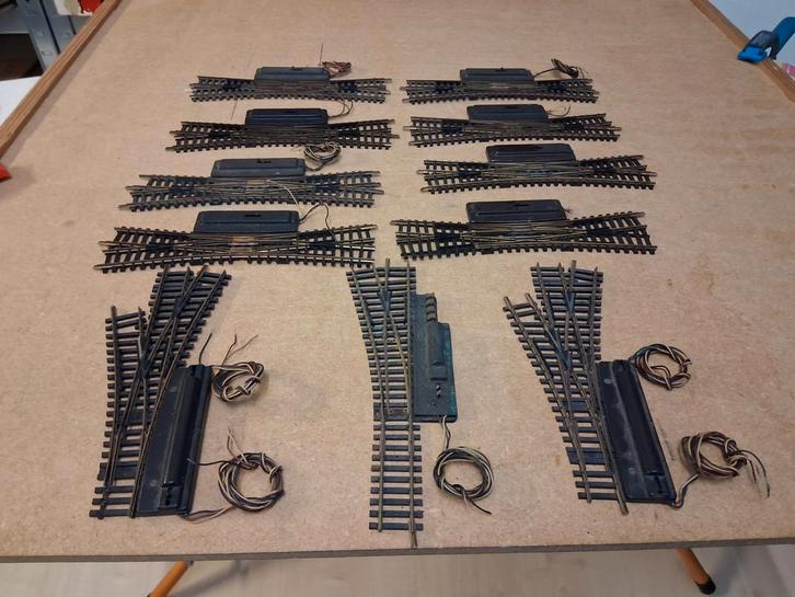 11 .Fleischman 1724/1725/1726  wissels hebben  monteur nodig, Hobby en Vrije tijd, Modeltreinen | H0, Gebruikt, Rails, Wisselstroom