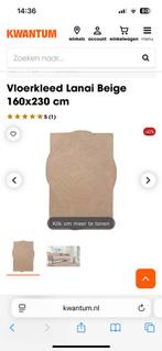 Beige Kwantum Vloerkleed Lanai 160x230 - Zo goed als nieuw, Huis en Inrichting, Stoffering | Tapijten en Kleden, Ophalen, Beige