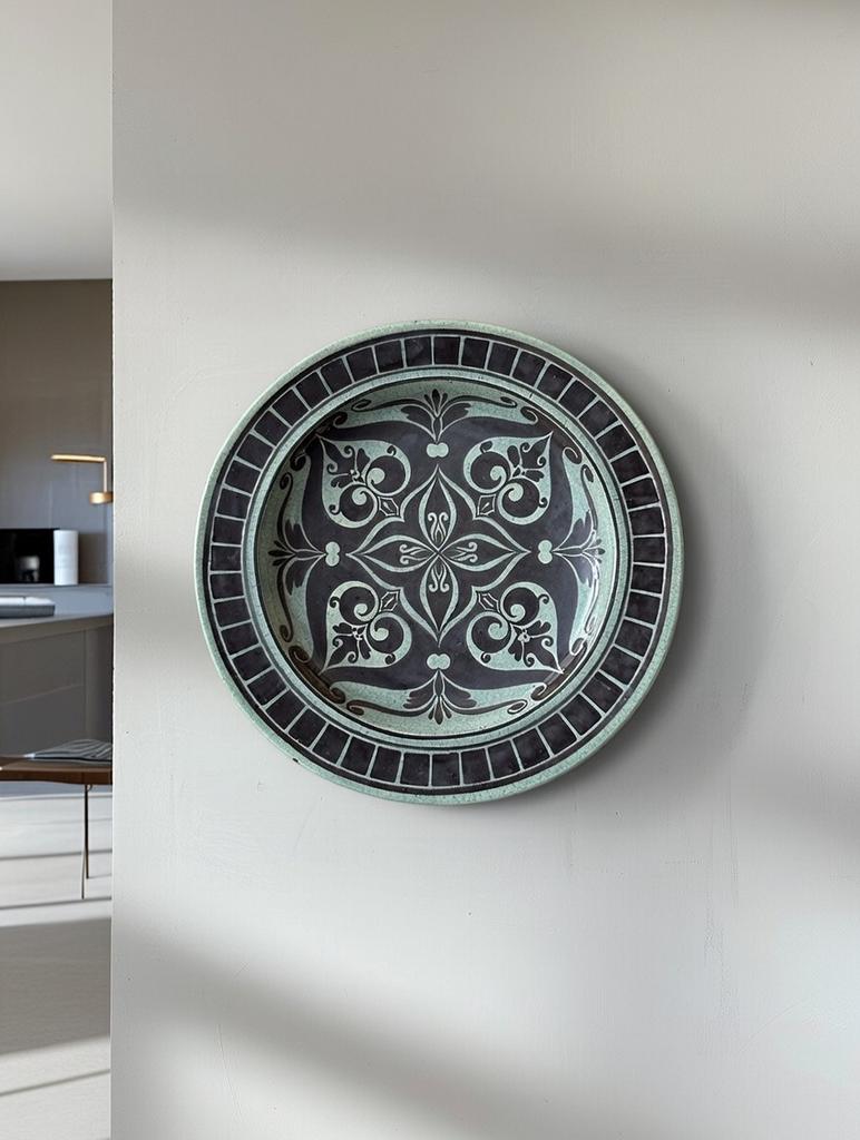 Wandbord Islamitisch ornament W.J. Rozendaal?, Ophalen of Verzenden