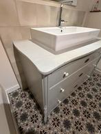 Badkamer meubel met wastafel, kraan en spiegel, Huis en Inrichting, Badkamer | Badkamermeubels, Gebruikt, 100 tot 150 cm, Ophalen of Verzenden