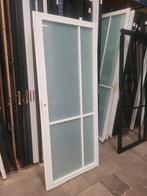 83x201,5cm binnendeur opdek L Staallook wit mat glas SL7, Ophalen, Cando, 80 tot 100 cm, .