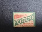 Luciferetiket F. Korff & Co Amsterdam, Ophalen of Verzenden, Gebruikt, Luciferdoosjes of -merken