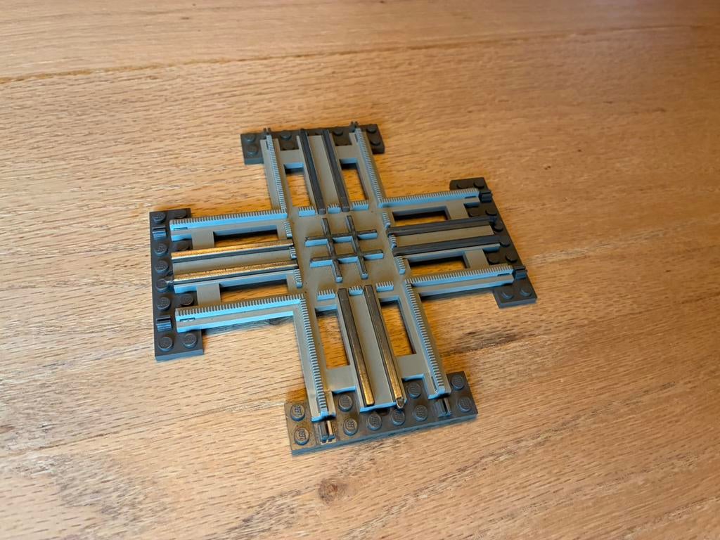 Lego trein 7857 kruispunt kruising spoor grijs rails, Kinderen en Baby's, Speelgoed | Duplo en Lego, Ophalen of Verzenden, Gebruikt