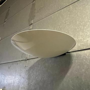 OPRUIMING Grote ronde wit metalen design wandlamp halogeen beschikbaar voor biedingen