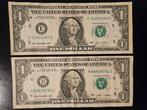 2x 1 dollar 2003 en 2009 jaar USA set, Ophalen of Verzenden, Noord-Amerika, Los biljet