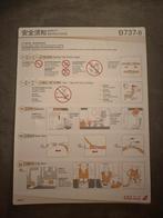 Safety card B737-8 Shanghai airlines, Ophalen of Verzenden, Nieuw, Kaart, Foto of Prent