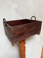 Antieke oude houten kist bak, Ophalen of Verzenden