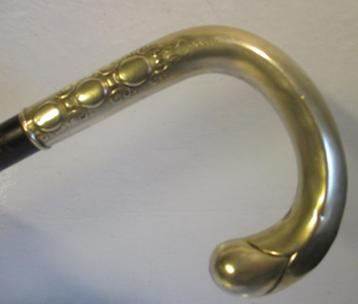aparte art deco wandelstok nickled silver 310 beschikbaar voor biedingen