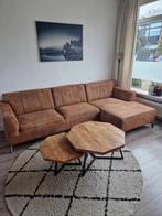 Cognac kleurige hoekbank, Huis en Inrichting, Ophalen, Zo goed als nieuw