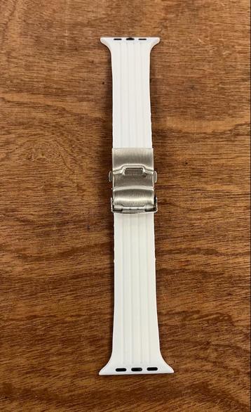 Wit Apple Watch siliconen sport bandje - 42 44 45 mm – Nieuw beschikbaar voor biedingen