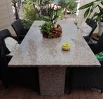 natuursteen tuintafel, Tuin en Terras, Tuintafels, Ophalen, Zo goed als nieuw, Rechthoekig, Overige materialen