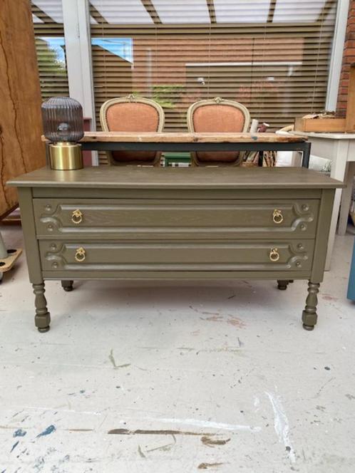 Gerestyled dressoir, Huis en Inrichting, Kasten | Dressoirs, 100 tot 150 cm, 25 tot 50 cm, Met lade(s), Grenenhout, Ophalen of Verzenden